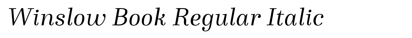 Winslow Book Regular Italic image